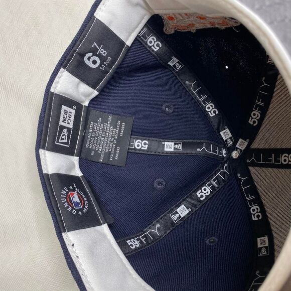 New Era 59Fifty DETROIT TIGERS Cap 2005 All Star Game Patch Hat 6 7/8 Navy Blue - Picture 8 of 8